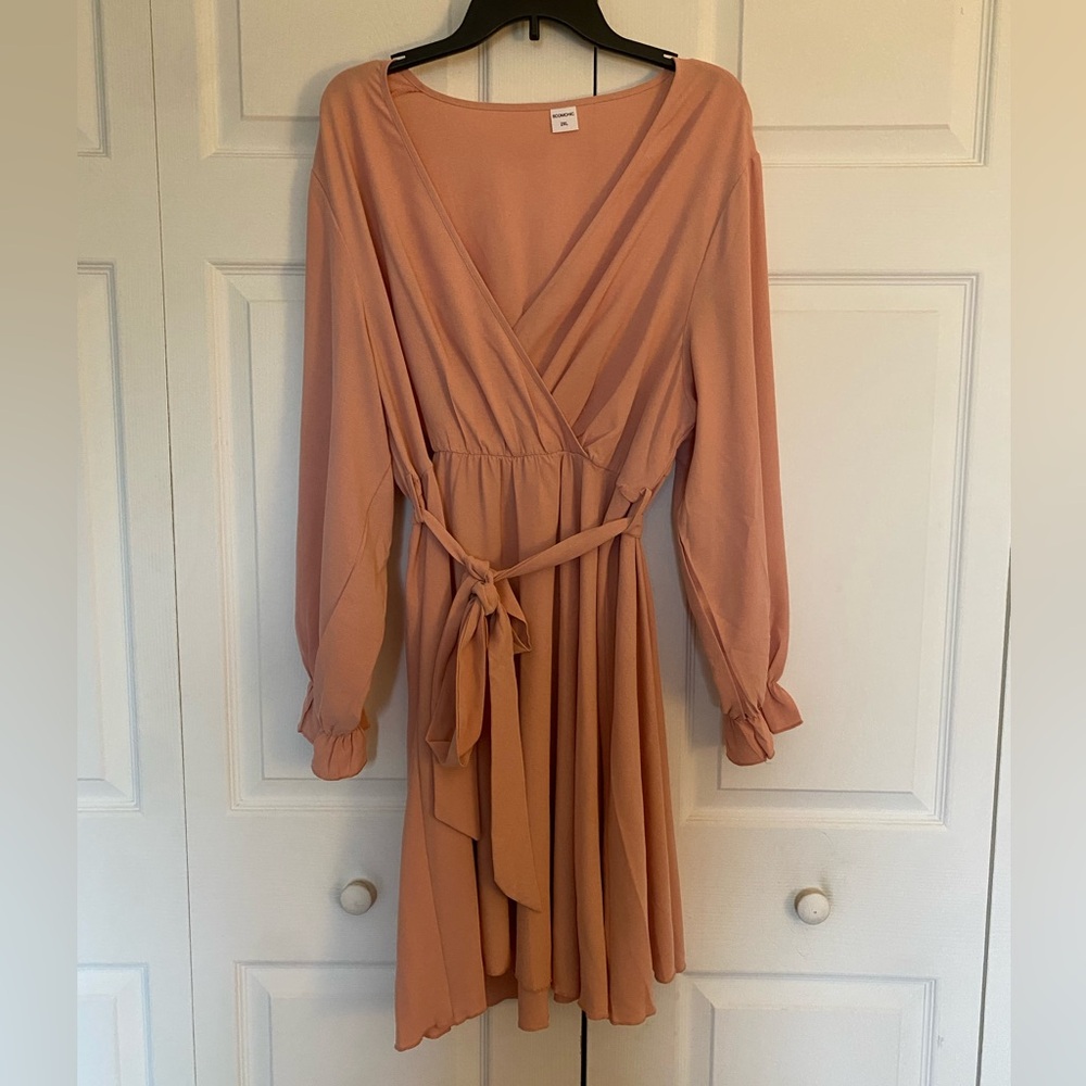 This is a rose pink dress, so comfortable